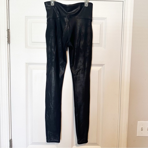 Spanx black spandex faux leather tights/leggings. - Picture 5 of 7